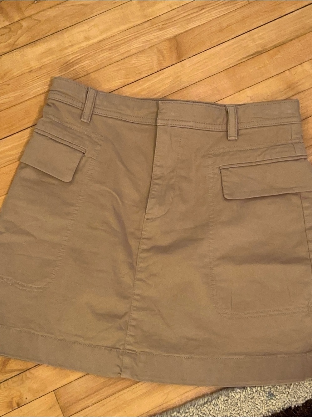 GAP Tan High-Rise Mini Skirt with Belt Loops